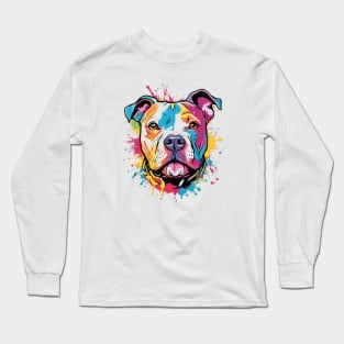 Colorful pitbul Long Sleeve T-Shirt